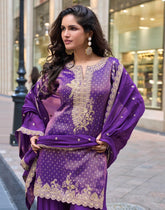 Sayuri Designer Presents:The Swati (3 Pcs) Ensemble in Pure Viscos Simar Jacquard Silk 5848